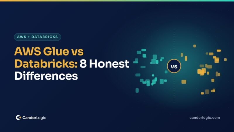 AWS Glue vs Databricks comparison of Spark runtime, pricing model, catalog and orchestration